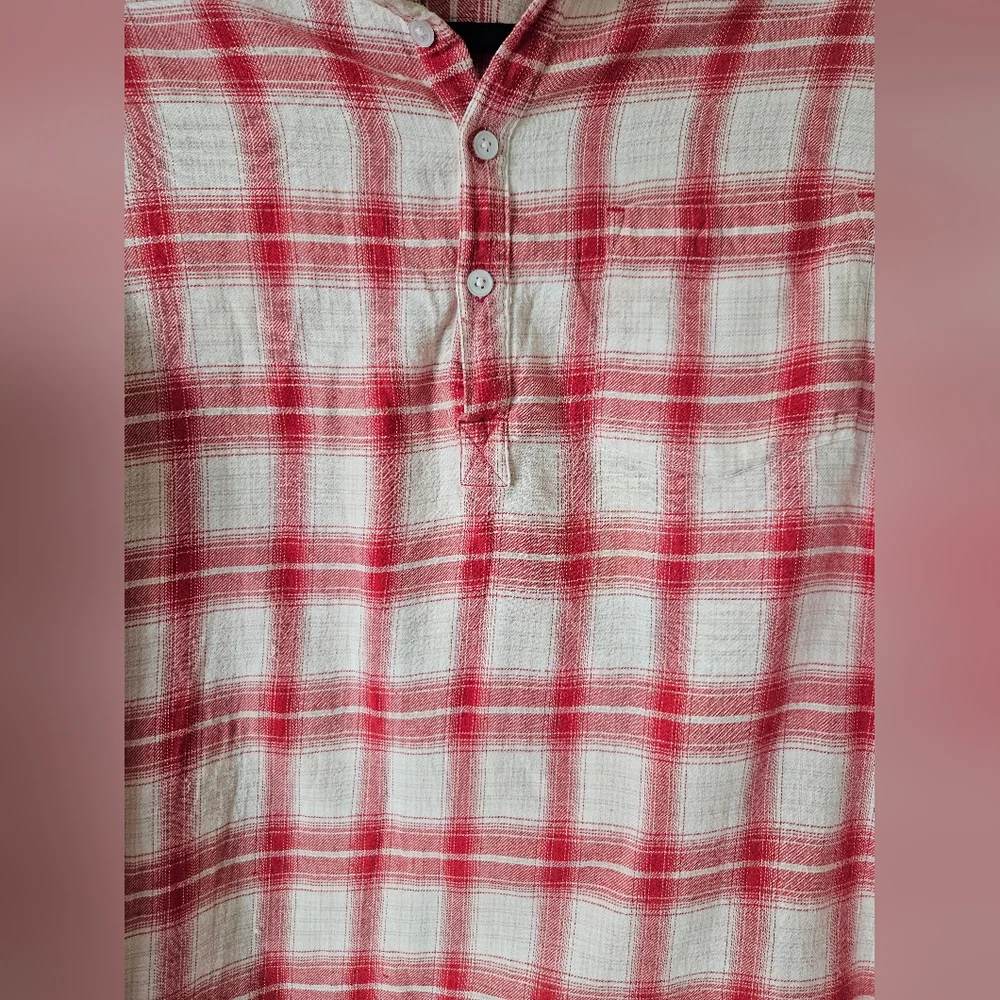 sahalie Red and White Plaid Women's Shirt - Picture 3 of 5
